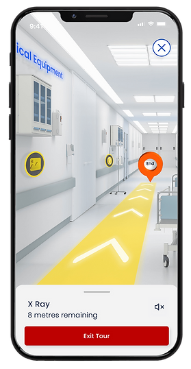 ARway app - following a guided tour populated with AR activations. 