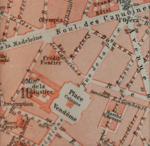 Detail from page 674 of "Paris and environs, with routes from London to Paris. (1913)